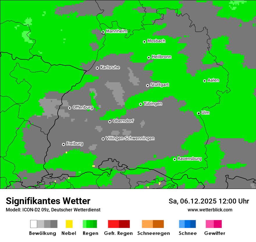 Modellkarten Signifikantes Wetter