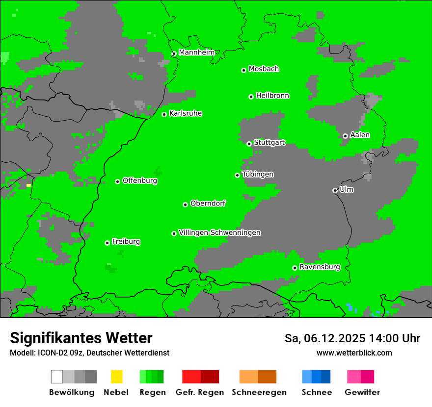 Modellkarten Signifikantes Wetter