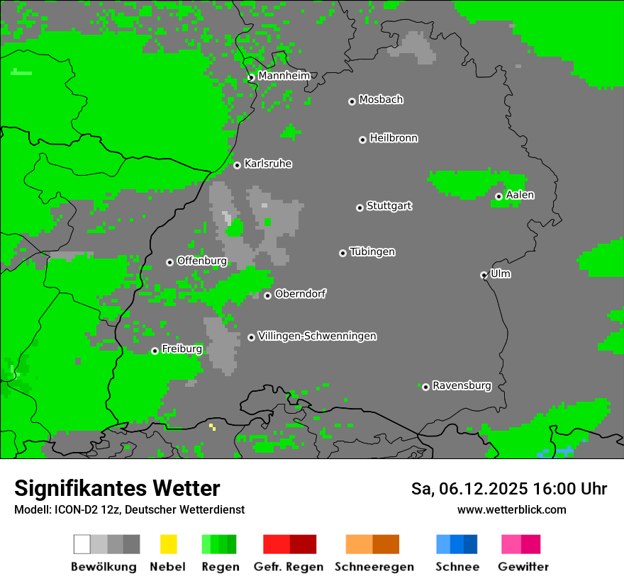 Modellkarten Signifikantes Wetter
