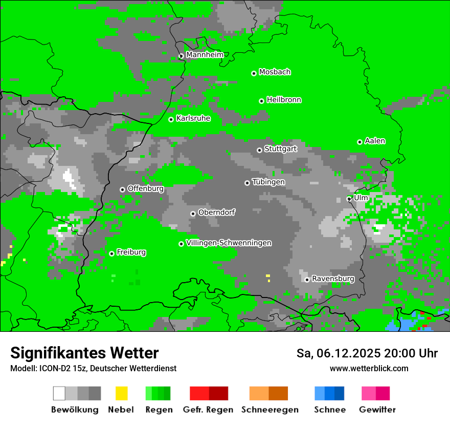 Modellkarten Signifikantes Wetter