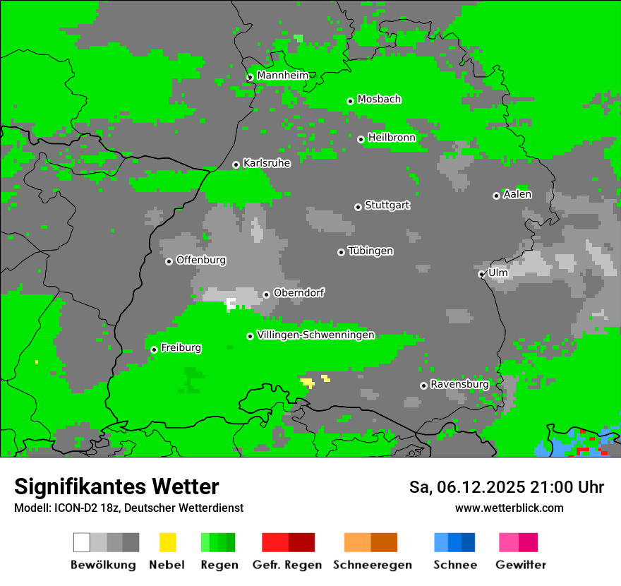 Modellkarten Signifikantes Wetter