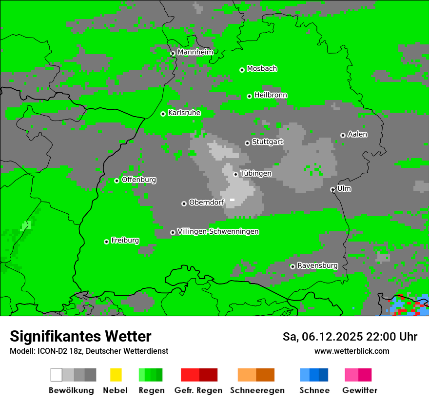 Modellkarten Signifikantes Wetter