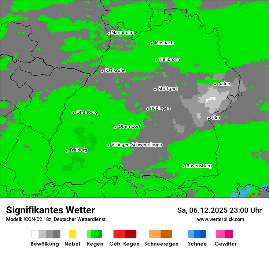 Modellkarten Signifikantes Wetter