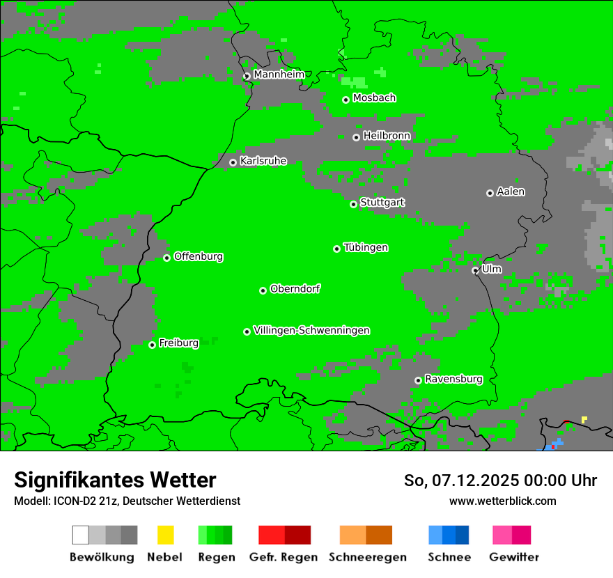 Modellkarten Signifikantes Wetter