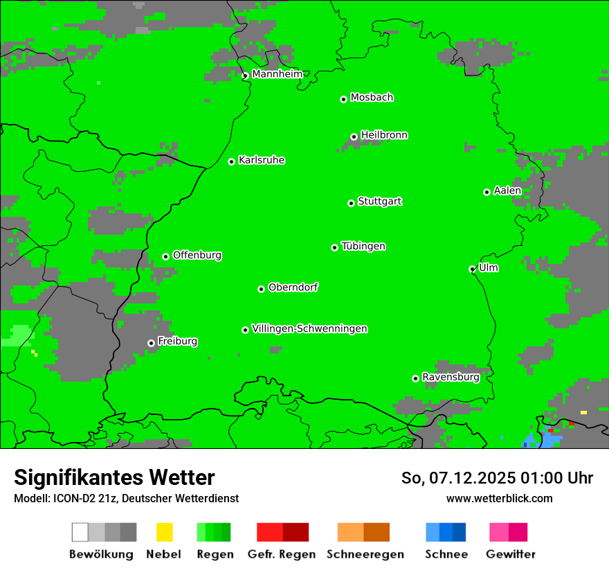 Modellkarten Signifikantes Wetter
