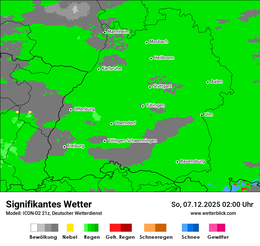 Modellkarten Signifikantes Wetter