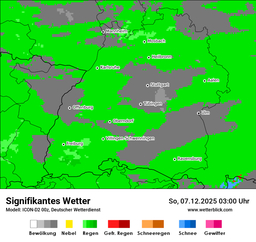 Modellkarten Signifikantes Wetter