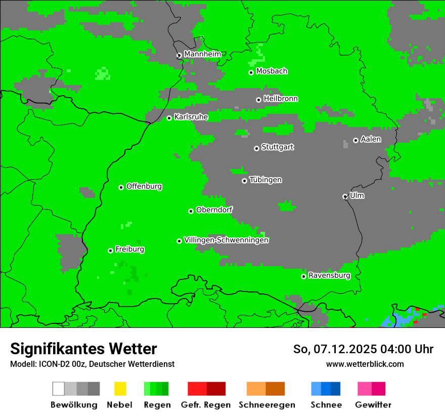 Modellkarten Signifikantes Wetter