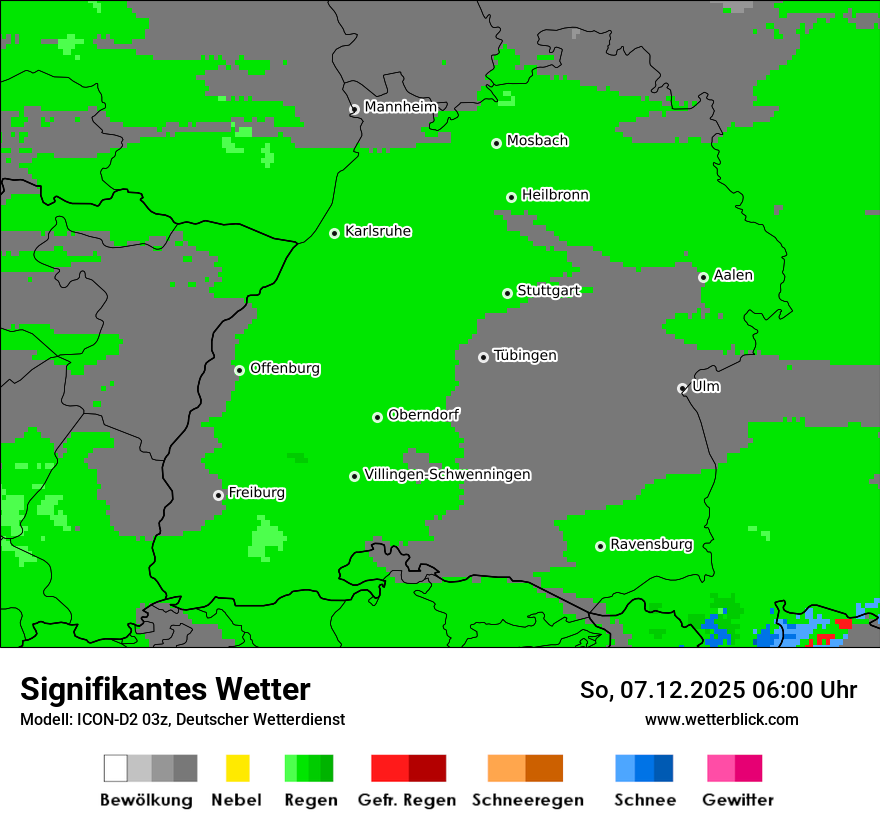 Modellkarten Signifikantes Wetter