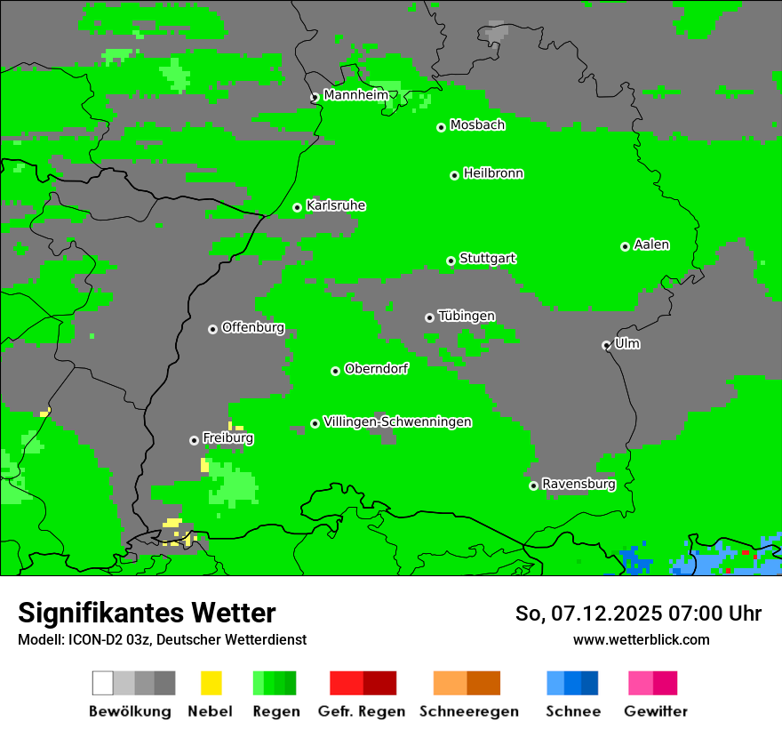 Modellkarten Signifikantes Wetter