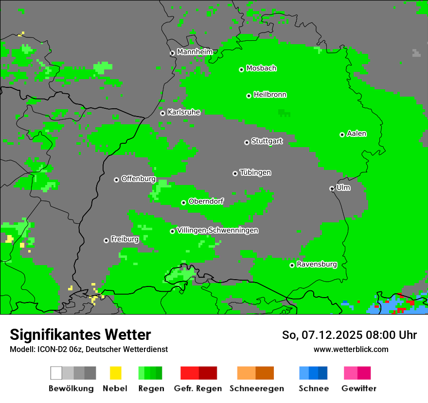 Modellkarten Signifikantes Wetter
