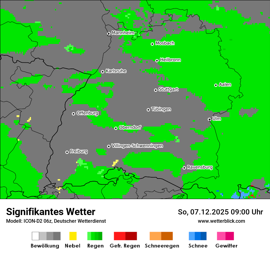 Modellkarten Signifikantes Wetter