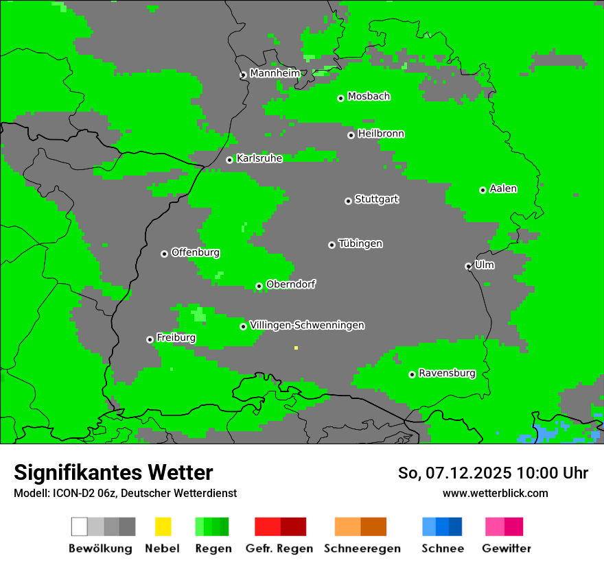 Modellkarten Signifikantes Wetter