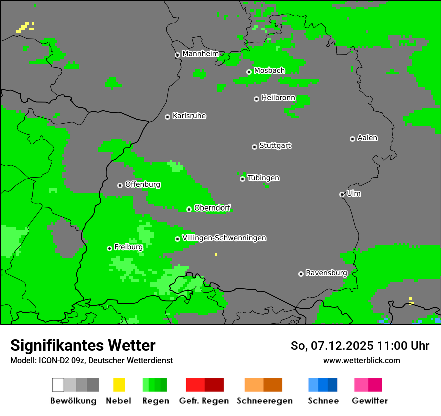 Modellkarten Signifikantes Wetter