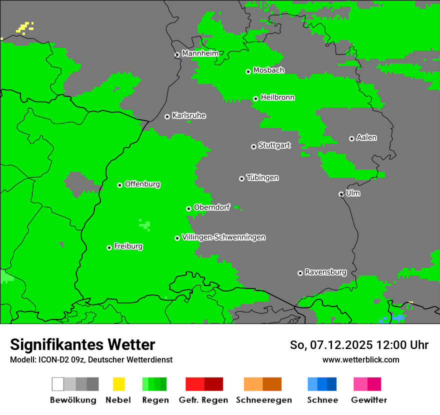 Modellkarten Signifikantes Wetter