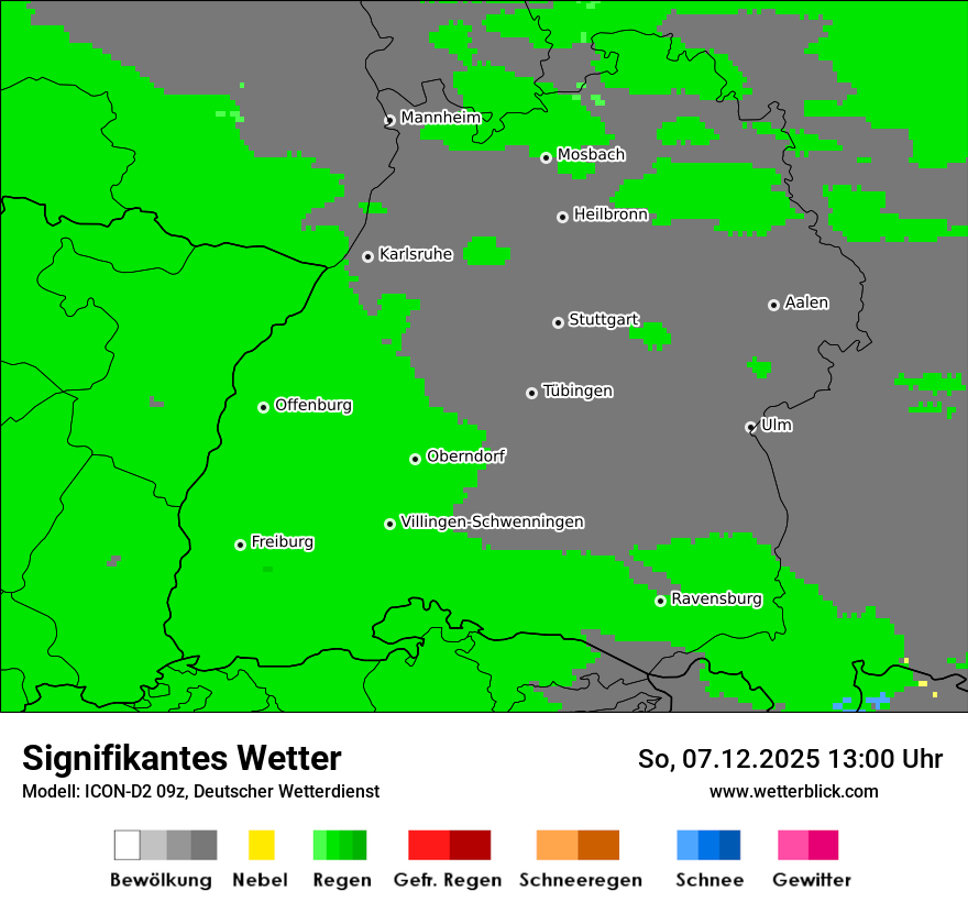 Modellkarten Signifikantes Wetter
