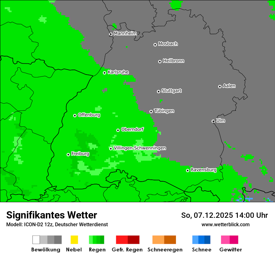 Modellkarten Signifikantes Wetter