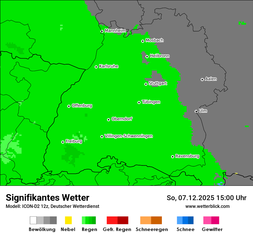 Modellkarten Signifikantes Wetter