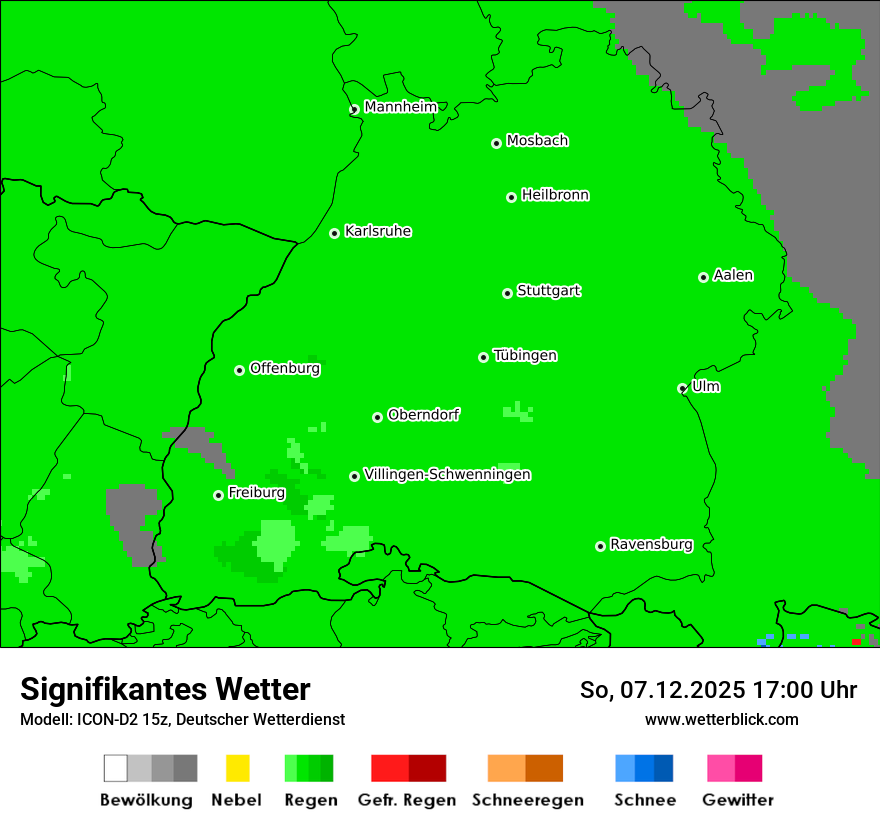 Modellkarten Signifikantes Wetter