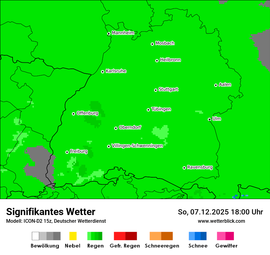 Modellkarten Signifikantes Wetter