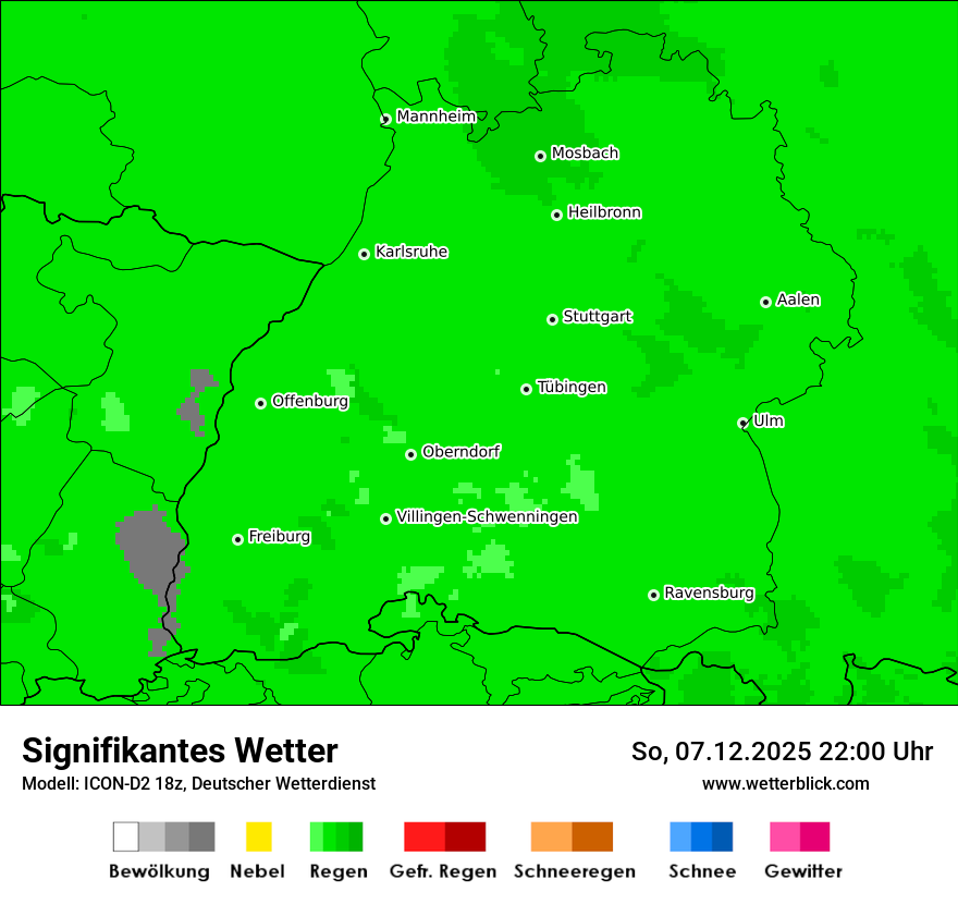 Modellkarten Signifikantes Wetter