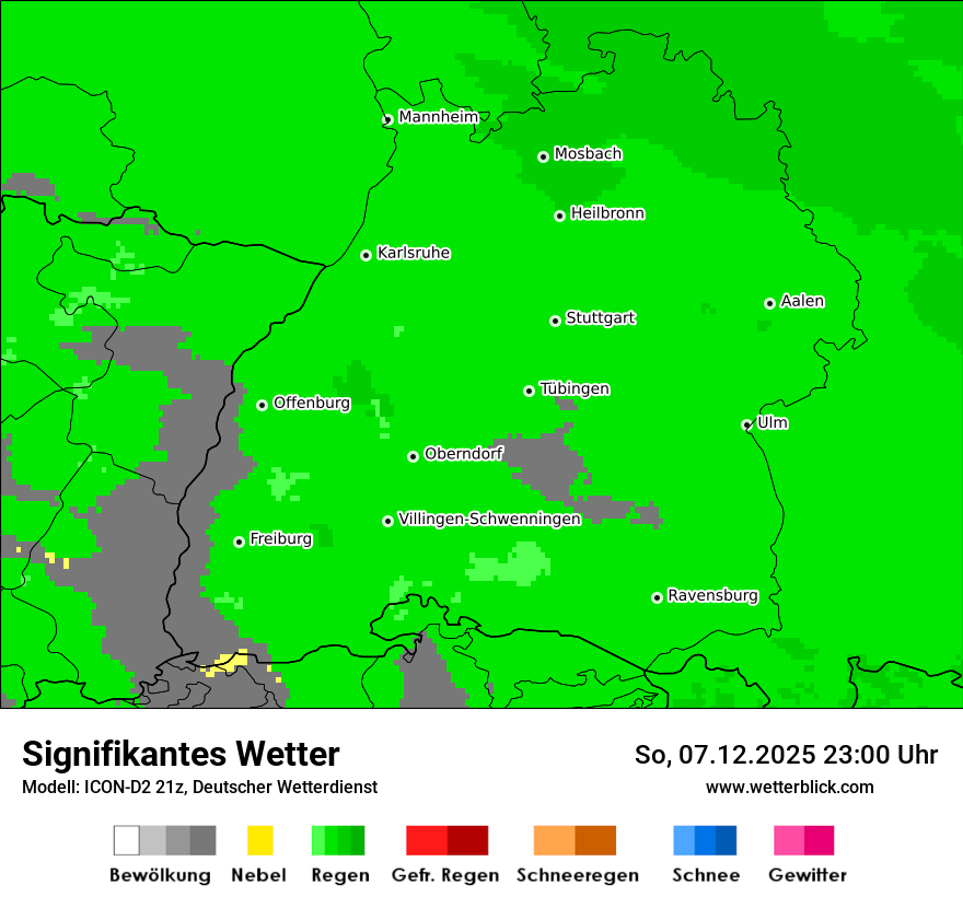 Modellkarten Signifikantes Wetter