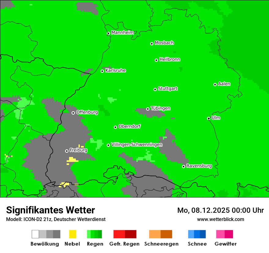 Modellkarten Signifikantes Wetter