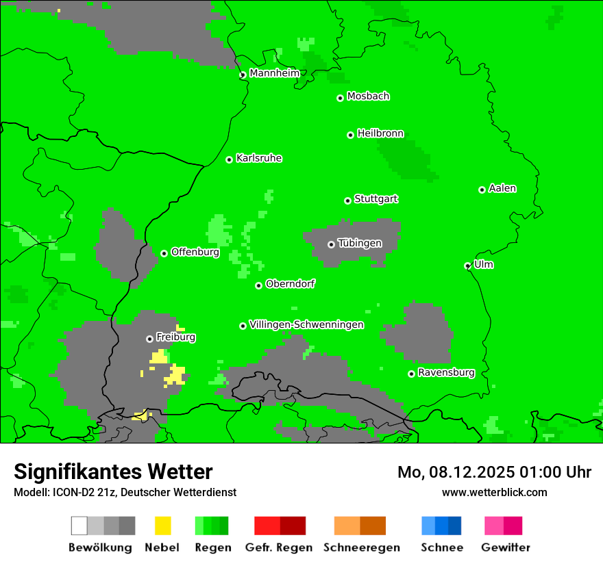 Modellkarten Signifikantes Wetter