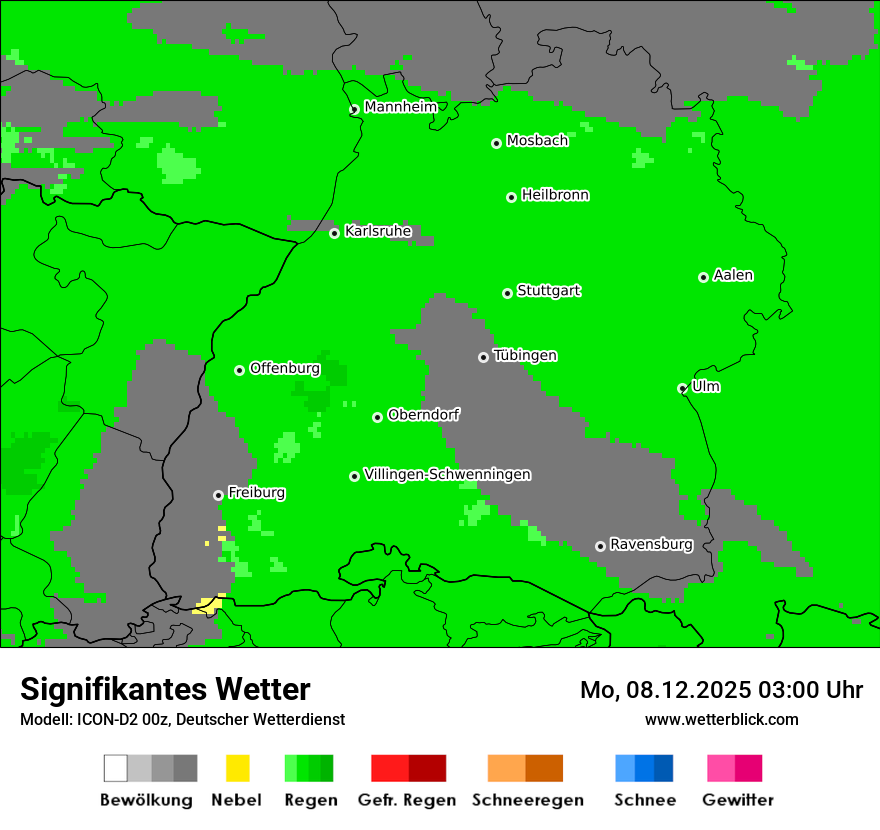 Modellkarten Signifikantes Wetter