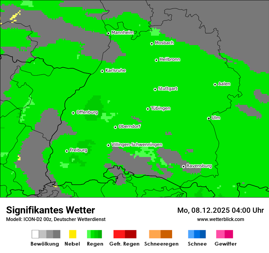 Modellkarten Signifikantes Wetter