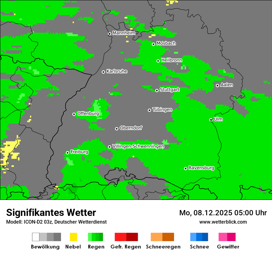 Modellkarten Signifikantes Wetter