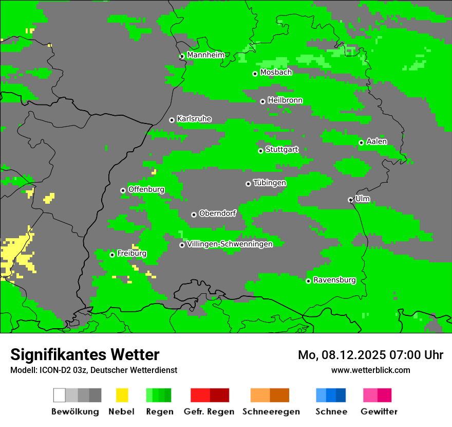 Modellkarten Signifikantes Wetter
