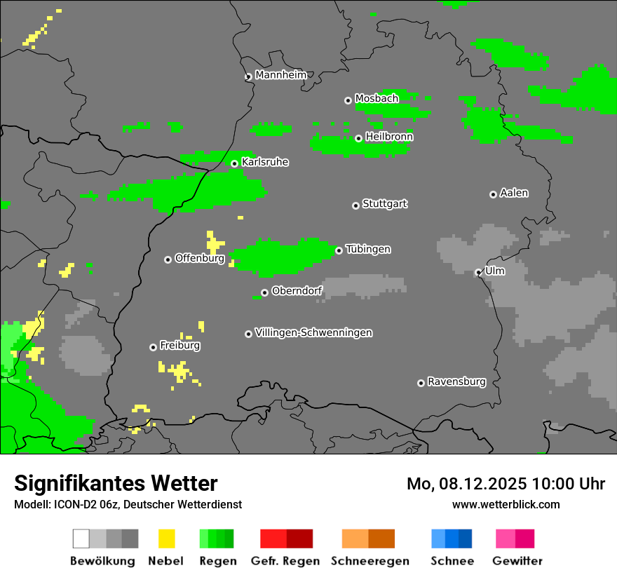 Modellkarten Signifikantes Wetter