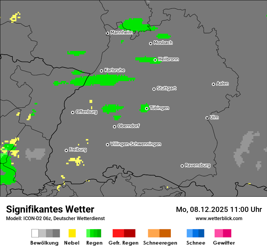 Modellkarten Signifikantes Wetter