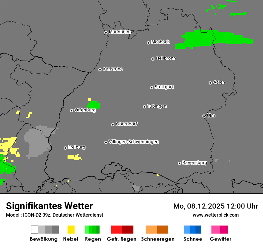Modellkarten Signifikantes Wetter