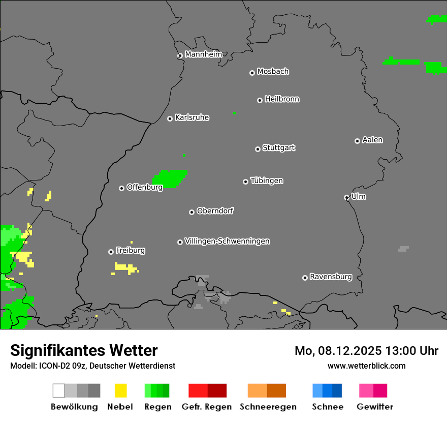 Modellkarten Signifikantes Wetter