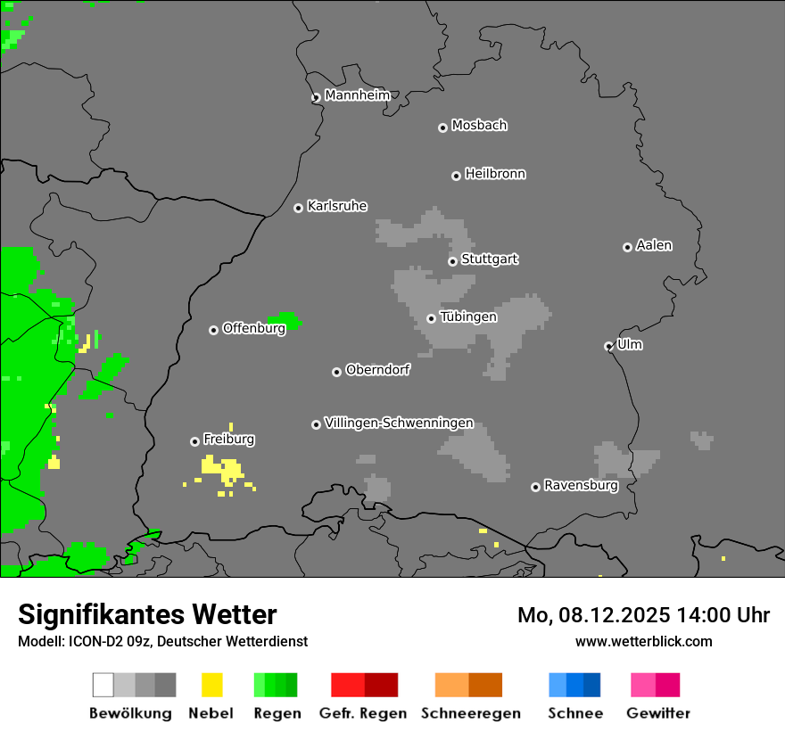 Modellkarten Signifikantes Wetter