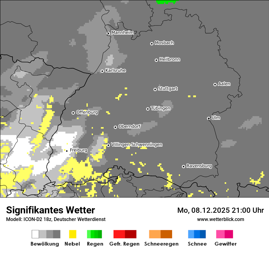 Modellkarten Signifikantes Wetter