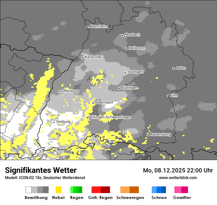Modellkarten Signifikantes Wetter