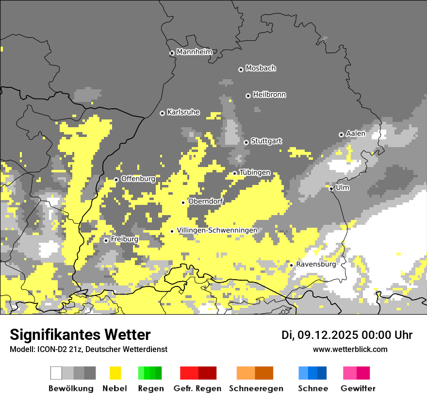 Modellkarten Signifikantes Wetter