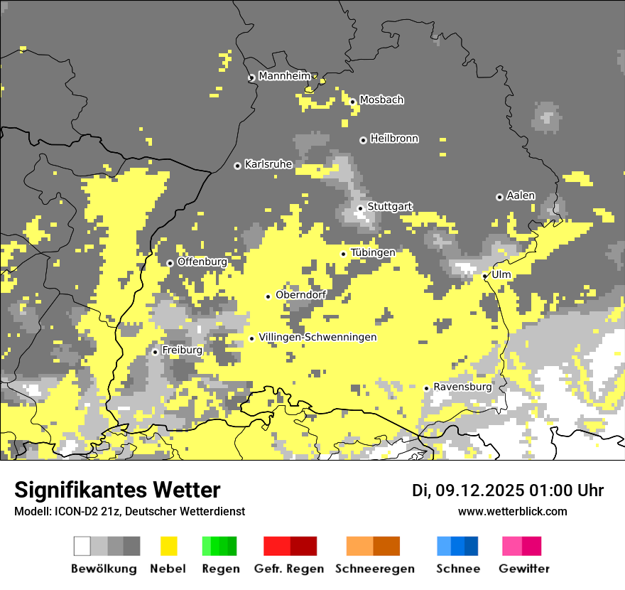Modellkarten Signifikantes Wetter