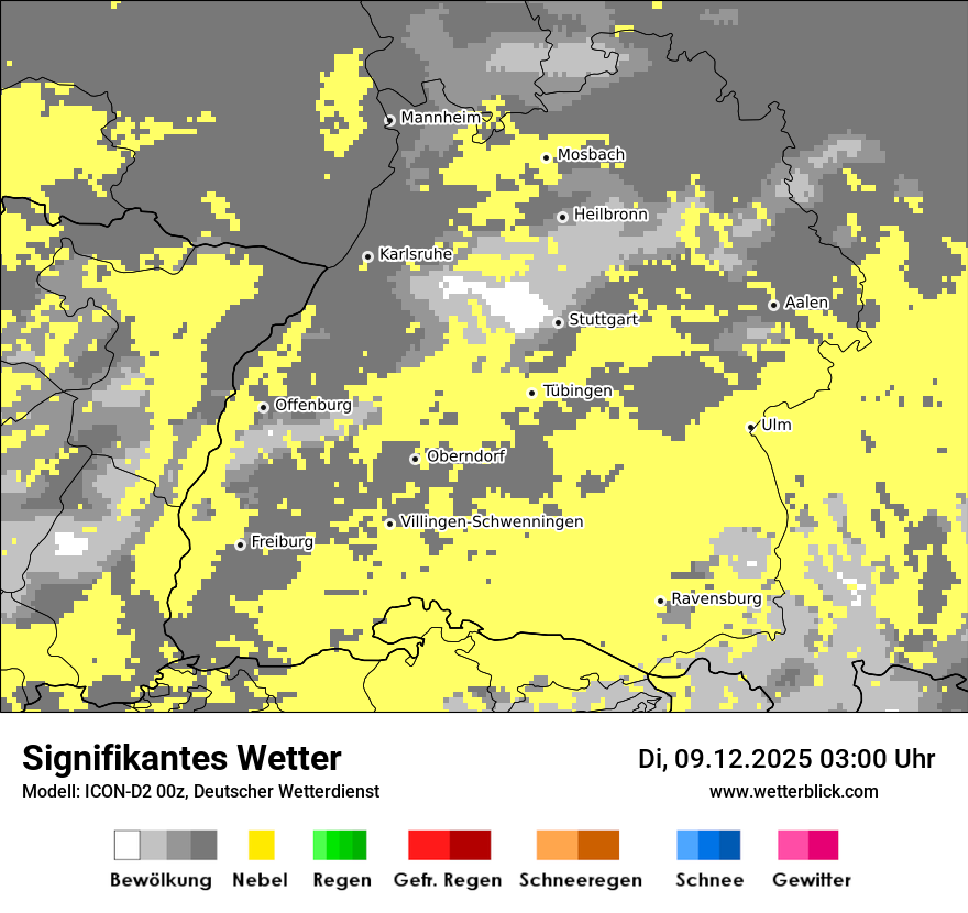 Modellkarten Signifikantes Wetter