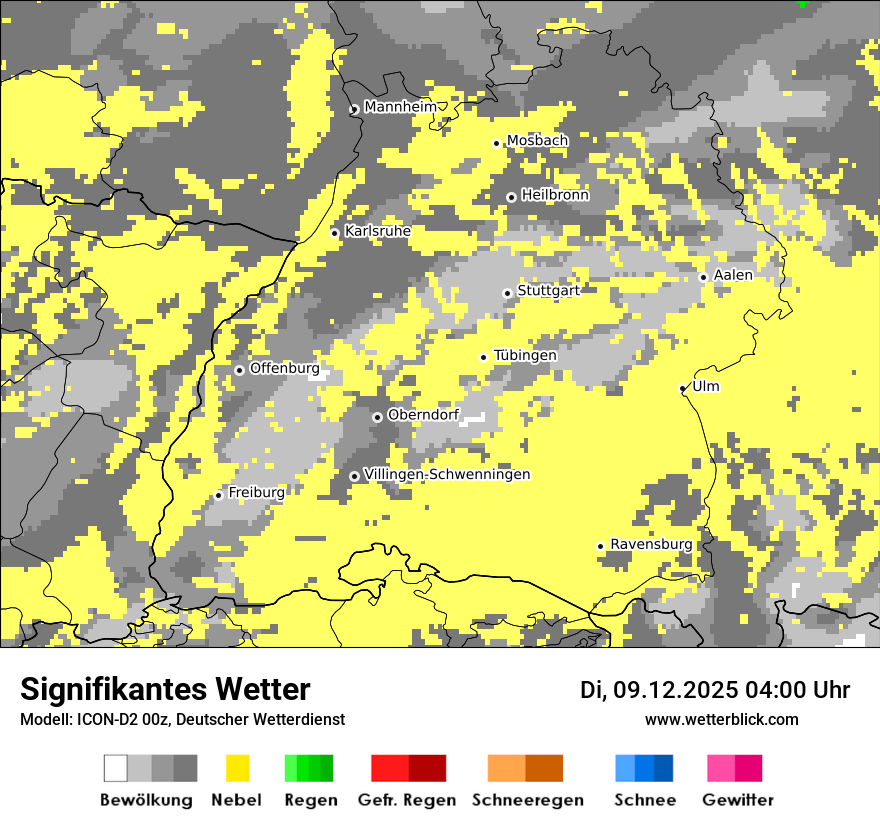 Modellkarten Signifikantes Wetter