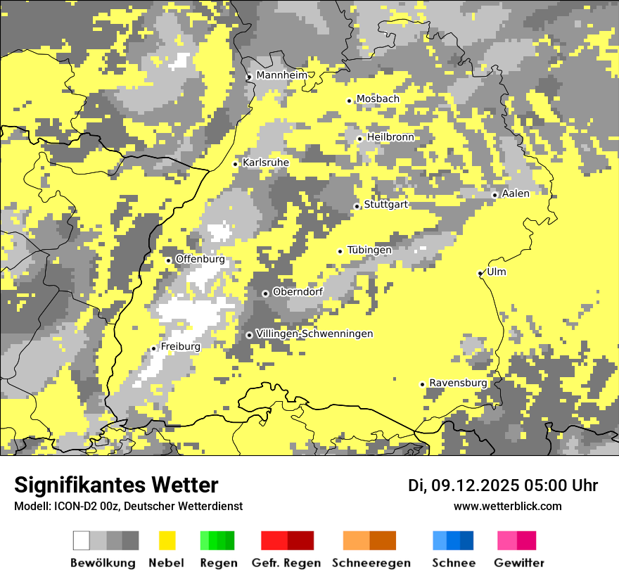 Modellkarten Signifikantes Wetter