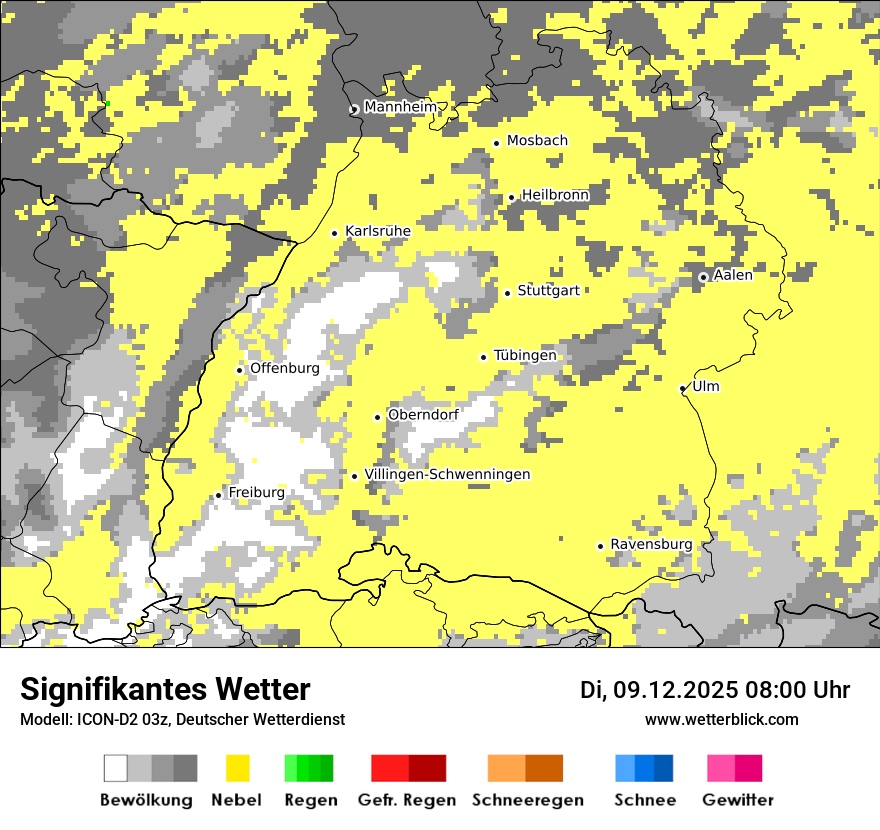Modellkarten Signifikantes Wetter