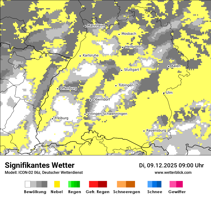 Modellkarten Signifikantes Wetter