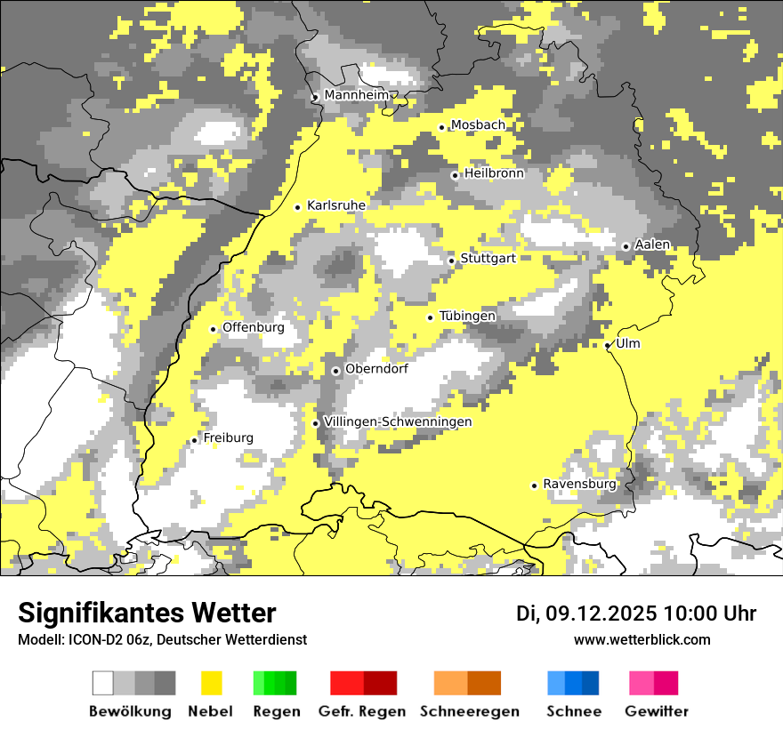 Modellkarten Signifikantes Wetter