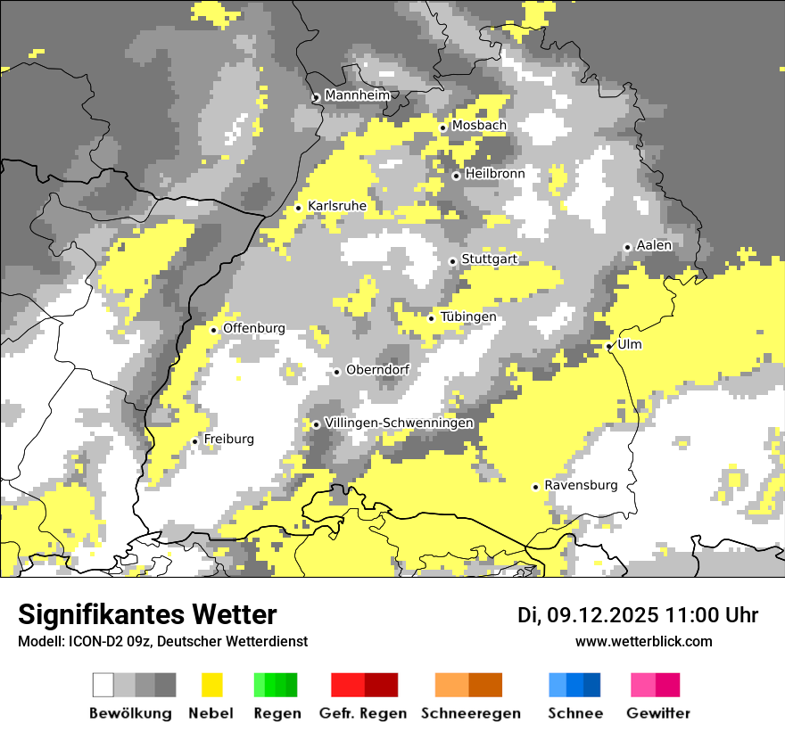 Modellkarten Signifikantes Wetter