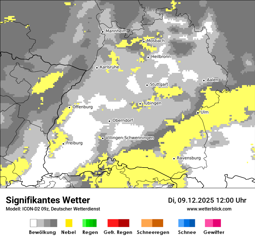 Modellkarten Signifikantes Wetter