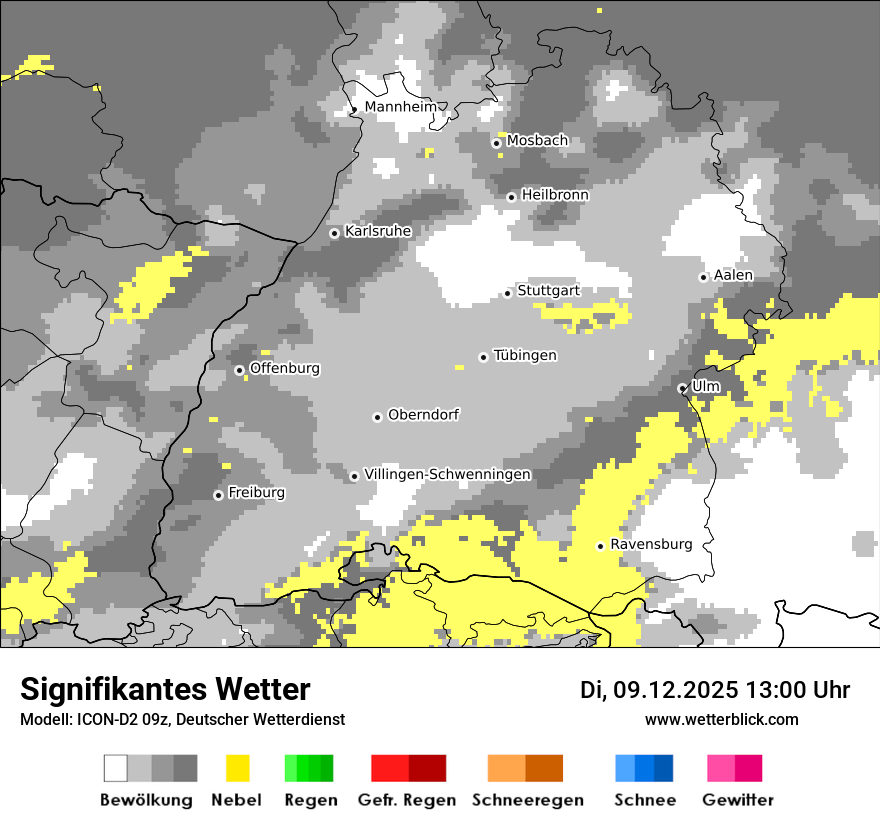 Modellkarten Signifikantes Wetter